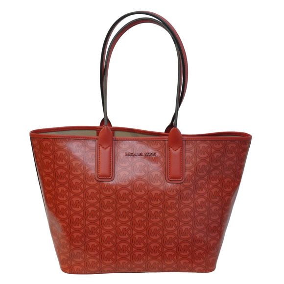 Michael Kors Jodie Medium Logo Jacquard Tote Bag Handbag Flame Nwt $448 - Picture 1 of 6